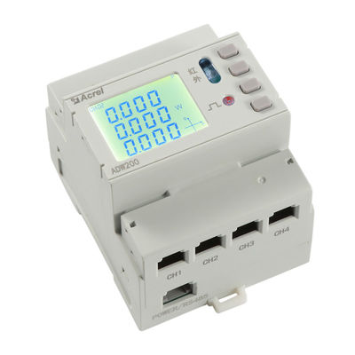 Acrel ADW200-D16-4S rail mount meter with optical port din rail kwh energy meter rs485 multi channel 3 phase power meter